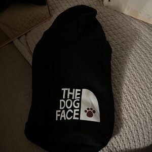 Black Pet Hoodie xs the Dog Face